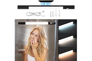 Fresum LED Make-Up Light, Portable Make-Up Light, Dimmable Dressing Table Lamp, Makeup Lamp, Mirror Lamp, Dressing Table Lighting, Mirror Light, Daylight (Black)