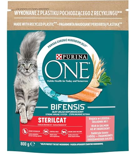 Trockenfutter fr sterilisierte Katzen mit Rind- und Weizen PURINA ONE  STERILCAT Beef Wheat 800g : Amazon.de: Haustier