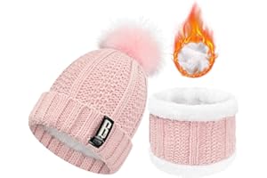 Yuson Girl Cappello Invernale e Sciarpa Donna - Berretti in Maglia con Sciarpa
