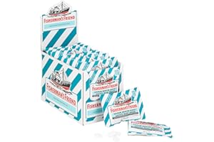 Fisherman'S Friend - Sachets Menthe Douce Pastilles Sans Sucres, Avec Chlorophylle Fraîcheur Intense Haleine Fraîche - Lot Idéal Pour Le Partage Entre Amis - Boîte de 24 sachets de 25g