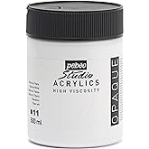 P&eacute;b&eacute;o - Acrylic Fine Studio - White Acrylic Paint - Titanium White - 500ml