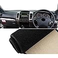 Dash Board Cover Mat For Toyota For Land For Cruiser For Prado 120 J120 2003-2006 2007 2008 2009 Car Dashboard Cover Avoid Light Pad Anti-UV Car Dashboard Cover Mat(A RHD Black Side)