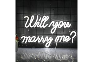 Wanxing Will you marry me neon sign Marry Me sign white LED wedding sign neon wedding sign neon letters for proposal decorations, wedding party