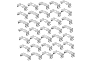 UKCOCO Clips De Fixation En MéTal Pour Tubes Led Support En Acier Au ManganèSe RéSistant À La Chaleur Pour Installation SéCuriséE De Bandes Lumineuses IntéRieures Et ExtéRieures 100 PièCes