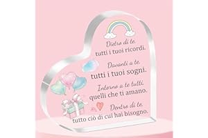 FCZIVA Ispirazione Targhe e Cartelli Decorativi Acrilico Placca Ornamenti Arcobaleno Donne Uomo Amici Regali Compleanno Segno Apprezzare Figlio Figlia Natale Laurea Migliori Auguri Sorella Fratello Ricordi