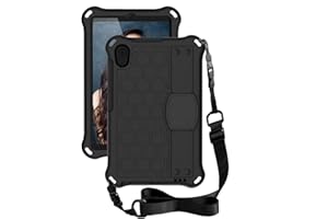 QYIID QYiD Funda Infantil para Huawei MatePad T8 8.0" 2020, Carcasa Niño No-Tóxico EVA Protectora con Soporte, Correa de Mano y Bandolera para Huawei MatePad T8 KOB2-L09 KOB2-W09, Negro/Negro