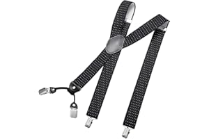 DonDon Tirantes hombre anchos 3,5 cm con 4 clips extra fuertes tirantes para pantalones hombre