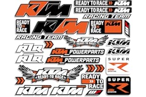 JAZWIND Pegatinas Reflectantes de Vinilo para Motocicleta KTM 390 790 890 990 1190 Adventure 1290 Super Listo para Correr (FG-KTMX13)