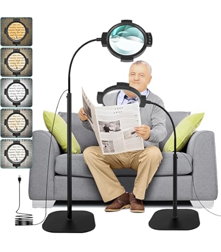 Ex-Pro LED 1.75x Agnifier Light Desktop Table Lap Stand With 4" Lens - View #9