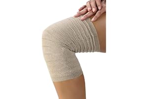 Spikenergy Genouillère Bande Elastique Soutien du Genou Électromagnétothérapie Idèale puor les Douleurs Articulaires, Arthrose, Inflammations, Entorses - Dispositif Médical Made in Italy (L, Beige)