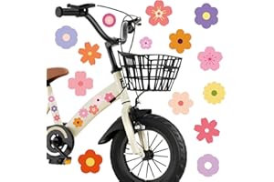 VSPEK Fiori Rosa Adesivi Bici, 6 Fogli Fiori Decalcomanie Autoadesive Floreali Sticker Impermeabile Adesivi per Casco, Bicicletta Telaio, Auto, Scooter, Valigia, Mobili, Muro, 14.5x16 CM