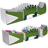 Lucky Sign - Scatola portaoggetti per bambini in feltro pieghevole per ragazzi e ragazze, 85 x 25 x 24 cm - coccodrillo