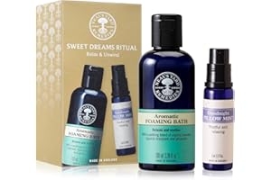 Neal's Yard Remedies Sweet Dreams Ritual Gift Set, Pillow Mist & Foaming Bath Wash With Essential Oils, Vegan & Cruelty-Free, Set of 2