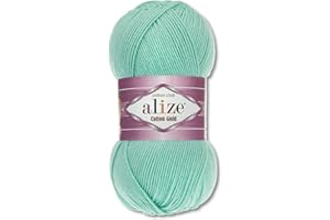 Frida's Wollhaus Alize Cotton Gold Laine d'été 100 g Coton Amigurumi 65 couleurs (15 - Vert d'eau)