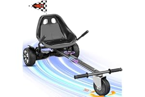 Gyroor K2 Go Kart Attachment for Kids & Adults, Adjustable Frame Length Seat for 6.5" - 10" Hoverboard Self Balancing Scooter