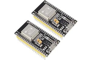 DUBEUYEW Placa de Desarrollo 2.4 GHz Dual Core WLAN WiFi + Bluetooth 2-en-1 Microcontrolador ESP-WROOM-32 Chip 2102 38 Pines para ESP32 para Arduino (38PIN, 2PCS)