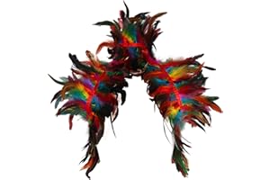 BBOHSS Femmes Plumes Harnais En Pour châle Punk victorien véritable plume naturelle haussement d'épaules châle Halloween Carnaval De Gothique Danse Accessoires