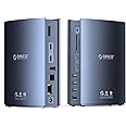 ORICO Thunderbolt 3 Docking Station 15-in-1 40Gbps Dock for Thunderbolt Laptops, 65W Charging Power for Laptop, 15W for Phone, 10 Gbps USB-C Data, Dual 4k HDMI, Gigabit Ethernet, S/PDIF OUT，Audio-Grey