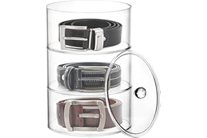 QWORK® 3-warstwowy organizer na pasek, przechowywanie paska, akrylowy uchwyt na pasek do układania w stosy do pasków, zegarków, bransoletek