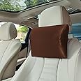 amazon basics Car Headrest Memory Foam Pillow for Neck Pain Relief | Neckrest for Office Chair (Brown), 20 X 24 X 13