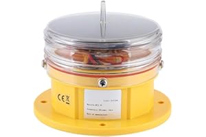 OUKENS Beacon Light, Solar Power Sidelight IP68 Waterproof LED Ship Marine Dock Barge Safety Beacon Flashing Light 360° Lighting