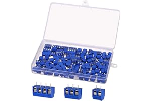 100 Stück PCB Mount Screw Terminal Block, KWOKWEI Schraubklemme Steckverbinder 5mm 2 Pin / 3 Pin / 4Pin Schraubklemmenblock Terminal Steckverbinder für Arduino DIY-Platine Dupont-Draht