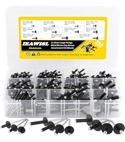 Rivetti Ciocchi 3,2x8 Mm - Grigio Ardesia RAL 7015, Per Spessori 1-5 Mm, Confezione Da 100 - Foto 10