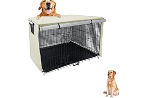 VADO VLTRA Dog Crate Cover, Keep Warm Windproof Outdoor Dog Cage Cover Polyester Large Kennel Cover with 1 Breathable Window&1 Front Opening Universal for 36 inches Wire Cage Fits for Winter