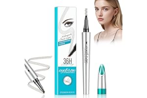 HOUSN 4D Lápiz de Cejas - Lápiz de Cejas Microblading Con Punta de 4 Puntas Para Cejas Naturales Simuladas, Resistente Al Sudor, Duración Todo el Día Sin Decolorar (Marrón Claro)