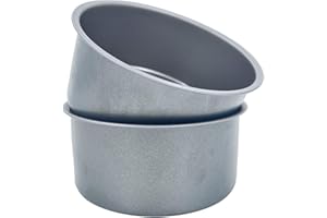 Samuel Groves 2 x 6 (15cm) Deep Round Cake Tins - Perfect for Air Fryer Superior Double Coated Non Stick Fixed Base UK Made