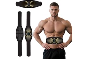 Zhailyn Ceinture Abdominale Electrostimulation, EMS Electrostimulateur Musculaire 10 Modes et 30 Intensités,Stimulateur Musculaire Femme Homme Entraînement Abdominal Rechargeable USB Rechargeable