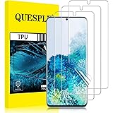 QUESPLE 3 Pezzi Pellicola Protettiva per Samsung Galaxy S20 5G 6,2 Pollice, 3D Copertura Completa Protezione Schermo per Sams