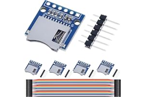 DAOKAI 5 szt. Moduł karty Micro SD Mini TF Karta Czytnik kart TF Moduł rozszerzenia pamięci Czytnik/Zapis kart SD do Arduino z pinami, z kablem