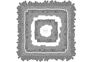 DzIxY Square Lines Lace Metal Cutting Dies for Card Making Kit Embossing Paper Die Cuts Scrapbook Machine Stencils Storage Pockets Supplies