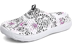 TABREBULL Women's Garden Clogs Shoes Beach Shower Footwear Water Swimming Indoor Outdoor Summer Breathable Slippers