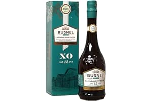 Busnel Calvados XO Pays d'Auge AOC 12 Years old - 70cl, 43% ABV - Aged At Least 12 Years in Different Types of Oak Barrels - Premium Calvados Apple Brandy Normandy (Package may vary)