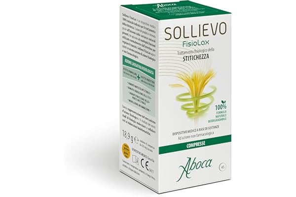 Aboca - Soulagement PhysioLax Comprimés - Traitement Physiologique de la Constipation (45 Unités Lot de 1)