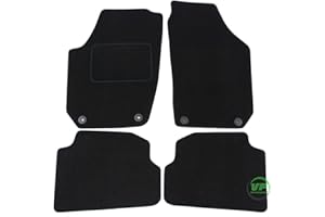 J&J AUTOMOTIVE | Alfombrillas de Terciopelo para Coche aptas para Fabia 2, 2007 – 2014, Ajuste preciso, Redondeado Inferior Antideslizante, Reforzado en la Zona del Pedal