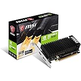 MSI NVIDIA GEFORCE GT 1030 2GHD4 LP OC '2GB GDDR4 Graphics Card, 1518MHz, Low Profile Design, DisplayPort, HDMI, Fanless Pass