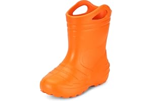 Ladeheid Botas de agua para niños de Botas de lluvia Unisexo Zapatos impermeables de Niñas Botas de goma EVA Kids Rainboots Botas para adolescentes KL051-S