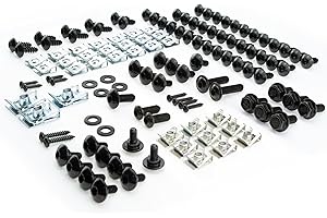 ‎SEGO Verkleidungsschrauben und Clipse für Yamaha Aerox MBK Nitro schwarz Schrauben Clips neues Modell (ab Baujahr 2013)