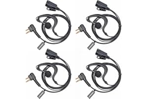 HYSHIKRA Słuchawka Walkie Talkie kompatybilna z Motorola CP040 DP1400 CP150 GP2000 CT150 radio, zestaw słuchawkowy z mikrofonem i PTT dla straży bezpieczeństwa (kształt G, 4 sztuki)