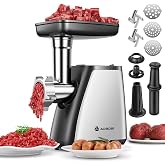 AAOBOSI Meat Grinder, 3-in-1 Electric Meat Grinder [2800W Max] with 2 Shredding Blades, 3 Plates, Sausage Filler, Kubbe Kit,