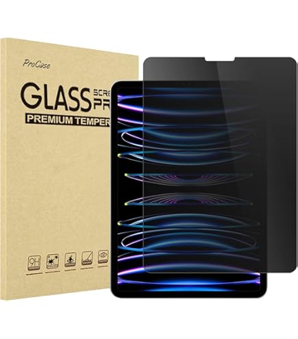JETech Pellicola Protettiva Per IPad Pro 12.9” (6ª/5ª/4ª Gen) – Vetro Temperato 2 Pezzi Con Protezione Fotocamera, Supporta Pencil E Face ID