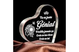 Giftasy Cadeau pour Femme - Décoration Acrylique/Presse-Papier, Cadeau Anniversaire Femme, Cadeau Femme Original Noel, Idee Cadeau pour Amie, Soeur, Fille, Copine, Collègue