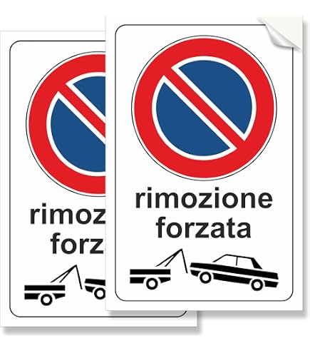 Cartello Divieto Di Sosta Parcheggio Privato 35 X 25c Segno Parcheggio