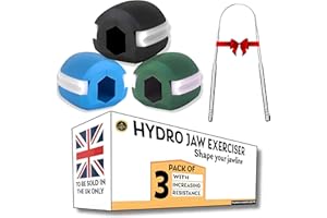 H HYDRO SIP Jaw Exerciser For Men And Women, Muscles Trainer, 3 Resistance Levels For Double Chin, Sculpt And Define Jawline, Face Slimming Trainer To Achieve A Sharp Jawline And Facial Toner