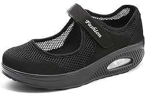 JUKKA Sandalias para Mujer Malla Merceditas Zapatos para Caminar Zapatillas De Deporte Talla 35-42 Respirado Ligero Deporte Running Zapatillas Sacudir Casual Zapatos de Deporte Mocasines Negros Verano