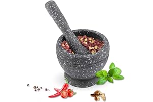 HERCHR Pestle and Mortar Set,4.33in Spice Herb Seed Salt and Pepper Crusher Grinder Grinding Paste Kitchen Mortar Pestle, Mortar for Crushing Pills,2 in 1 Use for Spices,Coffee Beans,Tea Leaves