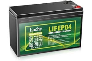 Lachy 12v 8ah Lifepo4 BateríA De Litio 2000+ BateríA Recargable Sin Mantenimiento De Ciclo Profundo Con Bms Integrado Para Scooter Para NiñOs, Rueda Motriz, Sonda De Profundidad, Cortadora De CéSped